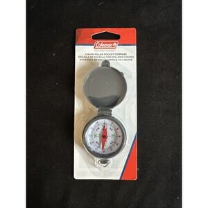 NEW Coleman Liquid Filled Pocket Compass - Luminous Hiking Outdoors Durable